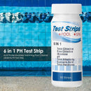 6 in 1 Acid Water Hardness Swimming Pool Chlorine Alkalinity PH Test Strip