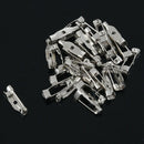 10 Brooch Backs Bar Safety Pins 15mm Catch Findings Small Tiny G8Q4