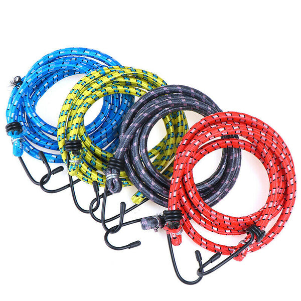 1.5m Bungee Cord Strap Heavy Tarp Stretch ElasticTie Down Hooks Bicycle   OZ