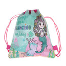 Mermaid Non-woven Bag Backpack Kids Travel School Decor Drawstring Gift Bags BX