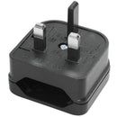 Euro 2 Pin to 3 Pin Converter Plug Adapter Black