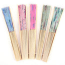 Chinese Folding Silk Pocket Flower Hand Fan Wedding Dance Party Color Random JS
