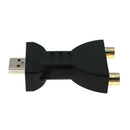 Portable USB Male to 2 RCA Female Video Power Adapter Converter HDTV 1 Piece