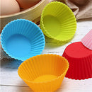 12PC Silicone Soft Cake Muffin Chocolate Cupcake Bakeware Baking Cup M I0B8 K6D9