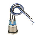 Metal Latching Push Button Switch(12V), Car Truck Boat SPDT ON/OFF Switch,