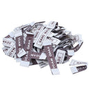 Polyster Woven Labels Scrapbooking Craft Rectangle Coffee "Hand Made" 100Pc V4Q8