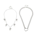 Angel Pendant Necklace Hollow Out Love Double Layer Clavicle Chain Jewelry