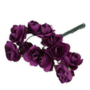 144pcs Mini Petite Paper Artificial Rose Buds Flowers DIY Craft Wedding Dec L1J8