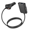 Car Back Clip QC3.0 Four USB Port Car Extension Cable Fast Charger