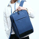 Oxford Cloth Notebook Backpack USB Charging 15.6 inch Laptop Bag (Blue) A
