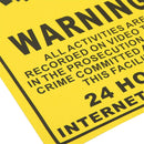 10 Pcs Security Surveillance Warning Sign Decals Stickers for CCTV Camera 24