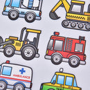 cars ambulance Patches Heat Transfers Stickers For Baby Cloth car Appliques