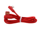 Brand New Durable Braided 90 Degree Right Angle Fast Data Charger Cable red