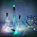 LED Solar Fairy String Lights Wine Bottle Copper Cork Party Wire Lamp Favor S1A6