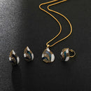 Women'S Fashion Retro 3 Pcs/Set Bride Wedding Luxury Crystal Necklace/EarrinS8E7