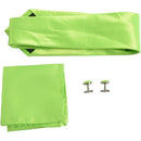 Wedding Party,Evening Mens Woven Silk Tie, Hanky & Cufflinks Set -Green