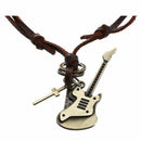 Jewelry Men's Ladies Necklace, Guitar Cross, Adjustable Sizes Alloy Pendant