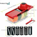 6 Blades Vegetable Cutter with Steel Blade Slicer Potato Peeler Carrot Grater OZ