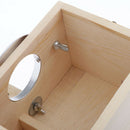 Wooden Cage Bird Parrot Parakeet Nest Small Animals House Middle Left Open