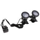 2pcs 36LED 7-Color Underwater SpotLight Waterproof Aquarium Pond Fish Tank Lamp