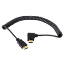 90 Degree Right Angled HDMI to HDMI Stretch Spring Cable for HDTV DVB DVD P