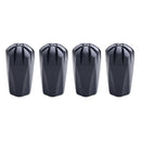 Set Of 4 Hiking Stick Tips Anti-slip Walking Pole Cap End Protector Black