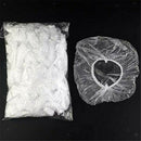 100pcs Clear Waterproof Disposable Bathing Shower Caps for Women Men Hair Salon
