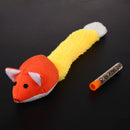 Colorful Plush False Mouse Toys Pet Cat Playing Toys With Mint Tube(Orange)