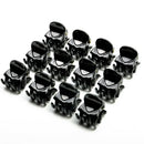 12 Pcs Simple Black Plastic Mini Hairpin 6 Claws Hair Clip Clamp for Ladies