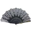 Spanish Style Lace Silk Folding Hand Held Dance Flower Fan Dance Party Wedding F