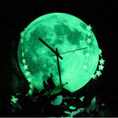 Timelike Glowing Moon Wall Clock Waterproof P Acrylic Luminous Hanging Cloc