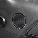 1Pair Carbon Fiber Speaker Frame Trim Red+White+Blue for Ford Mustang 15-17 A