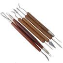 6pcs Clay Sculpting Wax Carving Pottery Tools Modeling assorted pottery to H Gw