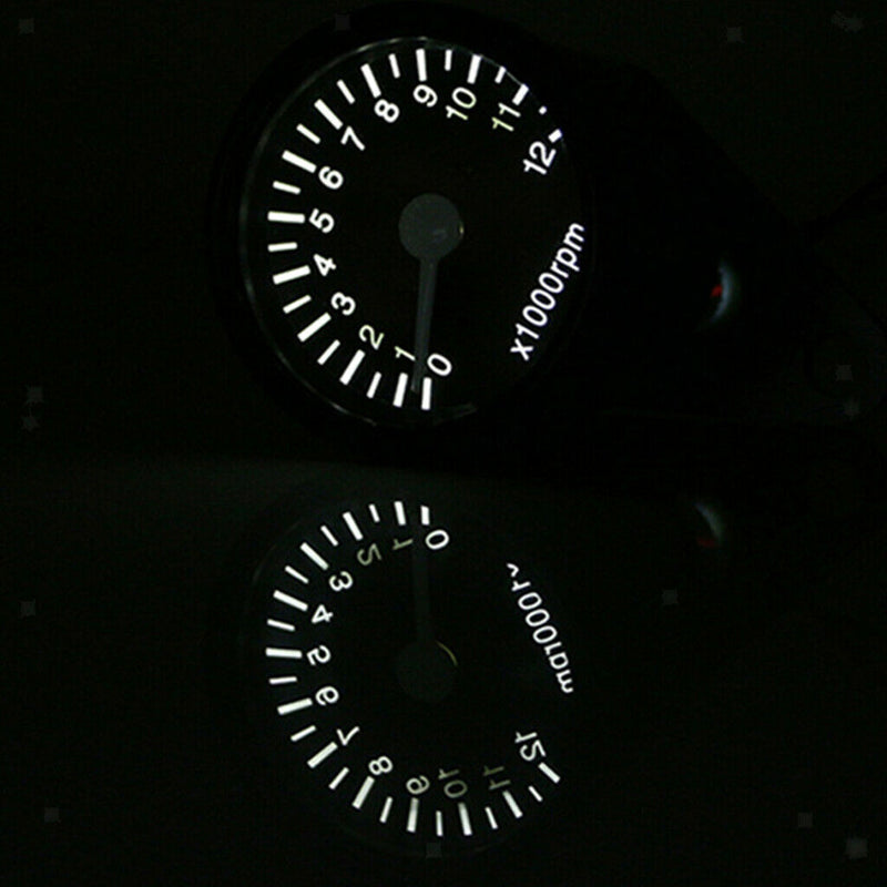 Motorcycle LED Tachometer+Odometer Speedometer Gauge KMH for Cruiser Chopper