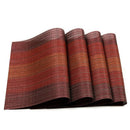 Placemats Set of 4 Crossweave Woven Vinyl Placemat for Kitchen Table Heat R O5U4