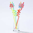4pcs Reusable PVC Drinking Straws Cute Mermaid Straws Hawaii Party Table Deco TE