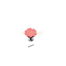Home Ceramic Plum Blossom Cabinet Knob Door Bin Cupboard Drawer Pull Handle -Red