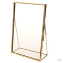 2 Pcs 4x6 Clear Glass Picture Frames with Locket Closure, Self Standing Bronze
