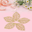 100Pcs Golden metal Pierced Tree Leaves for DIY