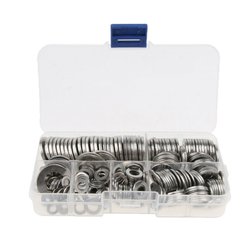 270 PCS ASSORTED FLAT WASHERS STAINLESS STEELSPACERS M5/4/M6/M8/M10/M12