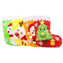 3 Sets Xmas Tree Stocking Non-woven Felt Applique Kit for DIY Sewing Project