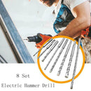 8pcs SDS PLUS Electric Hammer Drill Bits for Masonry Concrete Rock Stone T JMM