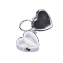 Metal Heart Travel Pill Box Medicine Container Case Storage Holder Keychain ^