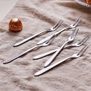 6pcs creative stainless steel fruit sign two tooth fork cake dessert fork JR
