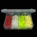 100pcs/lot 4 Colors Maggot Grub Worm Silicon Soft Worm Fishing Baits Pike F N2A8
