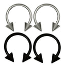 4pcs Women  Bar Barbell  Eyebrow Lip Nose Ball