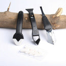 3x Silicone Scraper Kit Caulking Grouting Tool Sealant Finishing Cleaning &4Pads