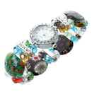 Glass Crystal Bracelet with Round Dial Watch Z9N2