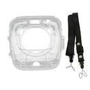 Crystal Hard PVC Cover with Removable Rainbow Shoulder Strap, Clear