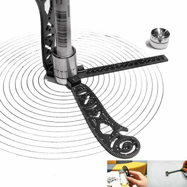 Magcon Ultimate Design Tool Mini Compass Protractor Combo-Circles Drawing To%!